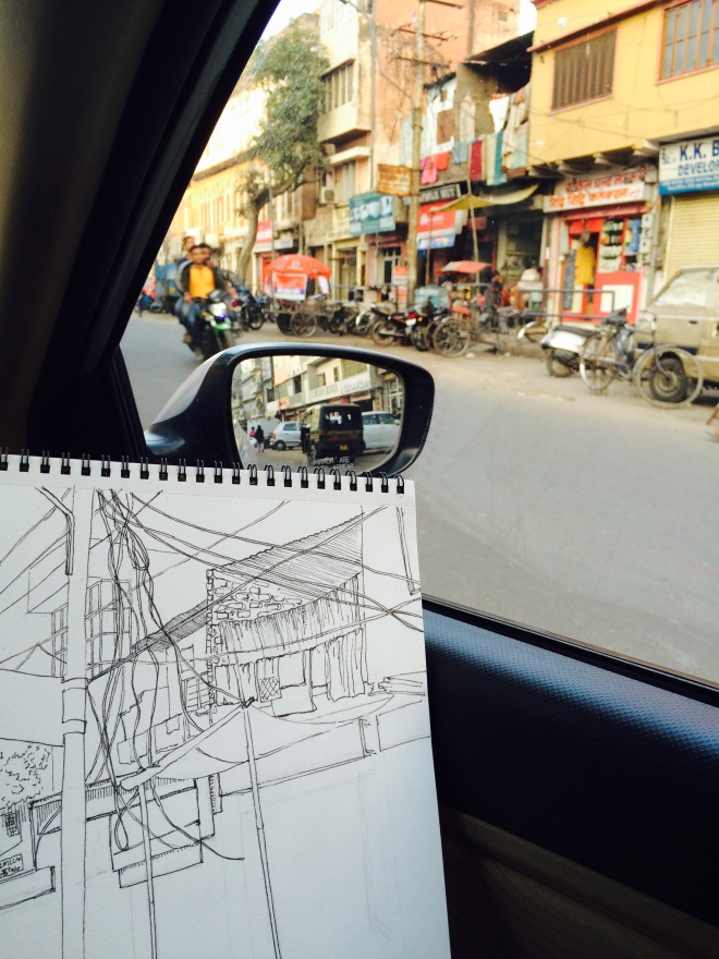 Sketching on Location, Moti Doongri Road, Jaipur.